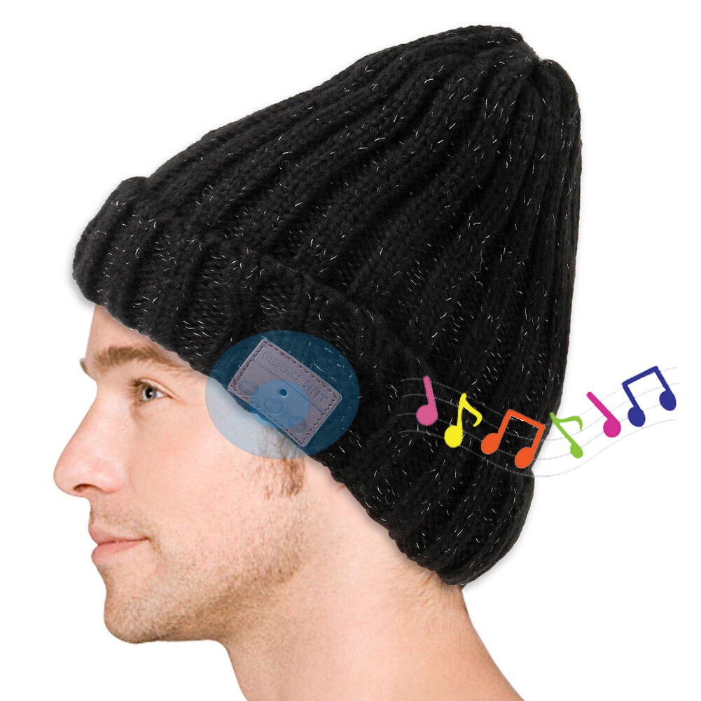 Bluetooth Beanie Hat Headphone Headset Voice Control Cap for Outdoor Sports