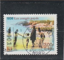 L6742 FRANCE Timbre Y&T N° 3352 de 2000 " les Conges payés " Oblitéré