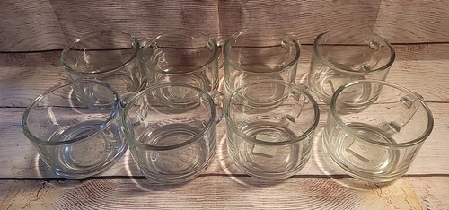 Anchor hocking Clear Wide Mouthed Mugs (Set Of 8)