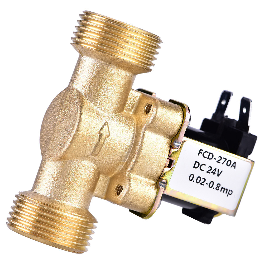 Messing-Magnetventil DN20 24V DC G3/4 zur Durchflussregelung Messing-Magnetventil DN20 24V DC G3/4 zur Durchflussregelung