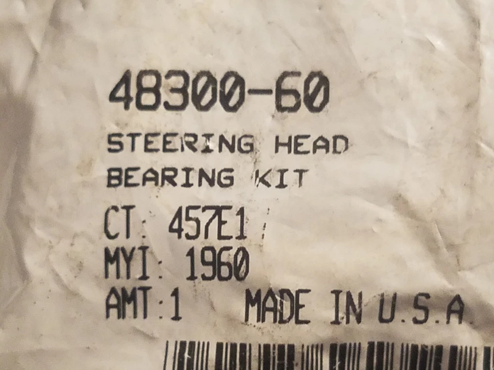 NEW SEALED GENUINE Harley Davidson Steering Head Bearing Kit 48300-60 - Image 3 of 4