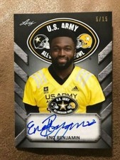 ENO BENJAMIN 2017 Leaf Army All-American On Card TOUR Auto # 5/15 NFL Draft