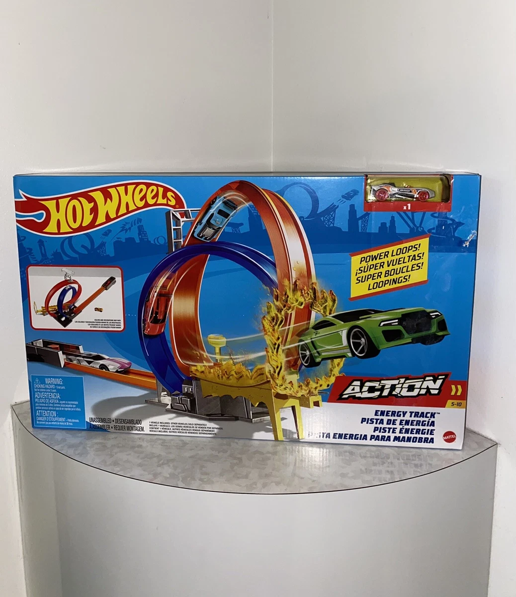 Hot Wheels Action Energy Double Loop Track Set Toy Playset. Brand