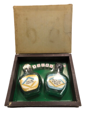 WILLIAMS AQUA VELVA PARFUM & AFTERSHAVE ML100 MIT PARFÜMWÜRFELN VINTAGE RAR