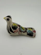 Tonala Hand Painted Bird Mexican Folk Art Pottery Dove Figurine