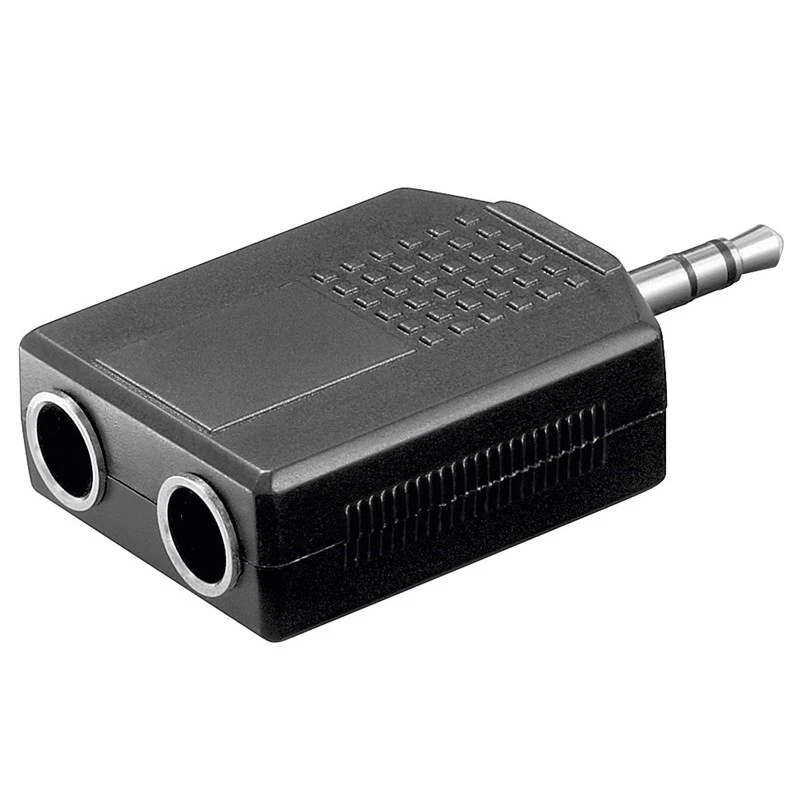 BESTPLUG Y Stereo Adapter Verteiler 2 Klinke Buchse Kupplung 6,3mm 1 Klinke Stecker 3,5mm