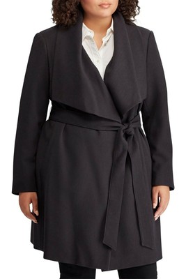 draped wrap coat