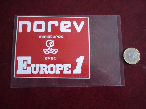 NOREV ANCIEN AUTOCOLLANT Norev 40 Ans D'automobiles Miniature ! EUR 3,74 - FR