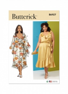 Butterick Schnittmuster 6927 Kleider W2 (20W-22W-24W-26W-28W)