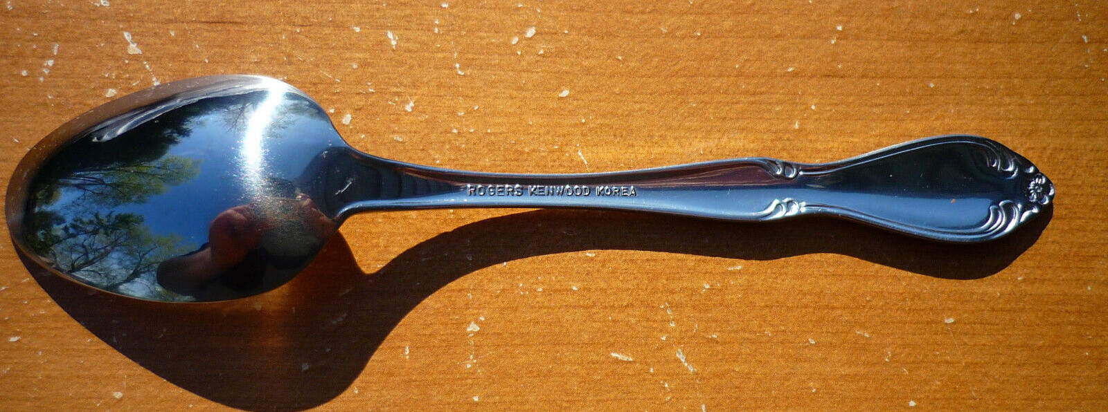 (4) Rogers Kenwood Korea CUS11 Stainless Flatware Monogram R TeaSpoons