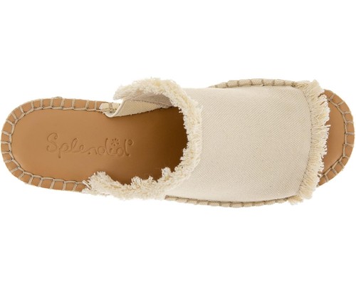 SPLENDID NIB $129 Leia Canvas Espadrille Wedge Sandals in Ivory Natural Sz 9 - Picture 3 of 11