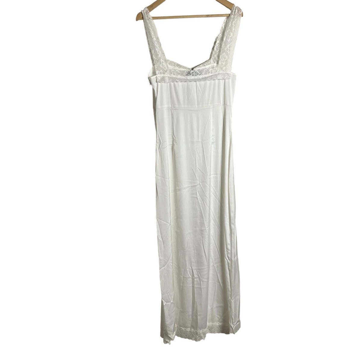 Lioness Vintage Ballerina Porcelain White Lace Trim Sleeveless Maxi Dress  Size M | eBay