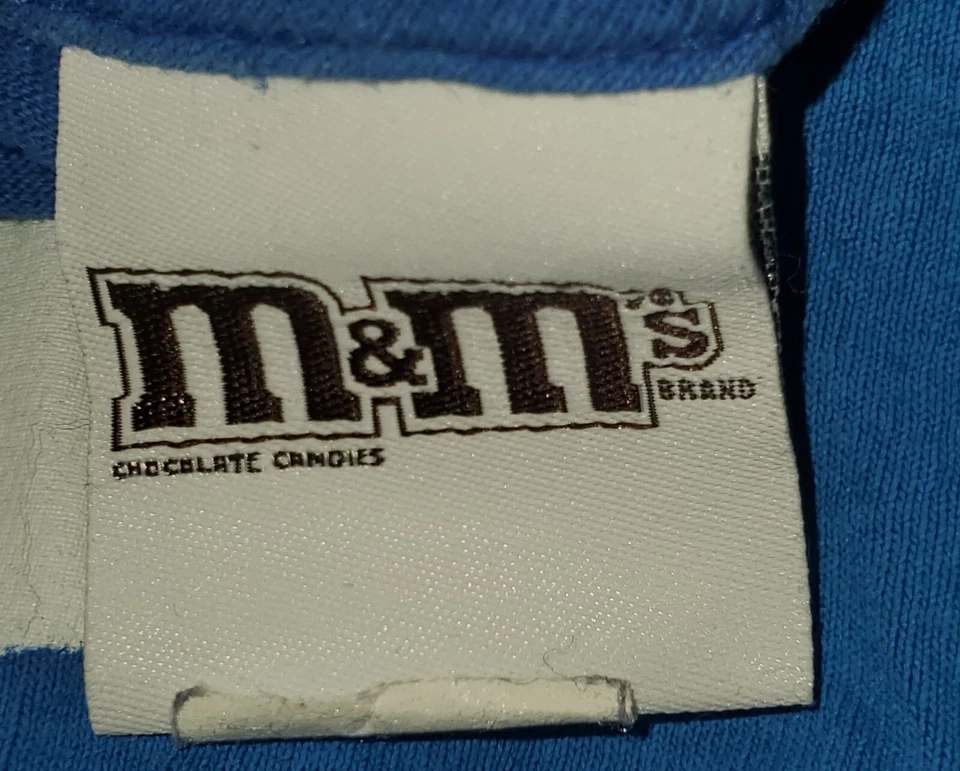 Camiseta M&M's 2011 Adulto Azul Pequeña 2 XL Chocolate Caramelos Gráfico Camiseta Algodón Foto 2 de 3