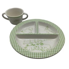 MWW Market Childs Plate and Cup Set Collectible Dinnerware Childs Dinnerware