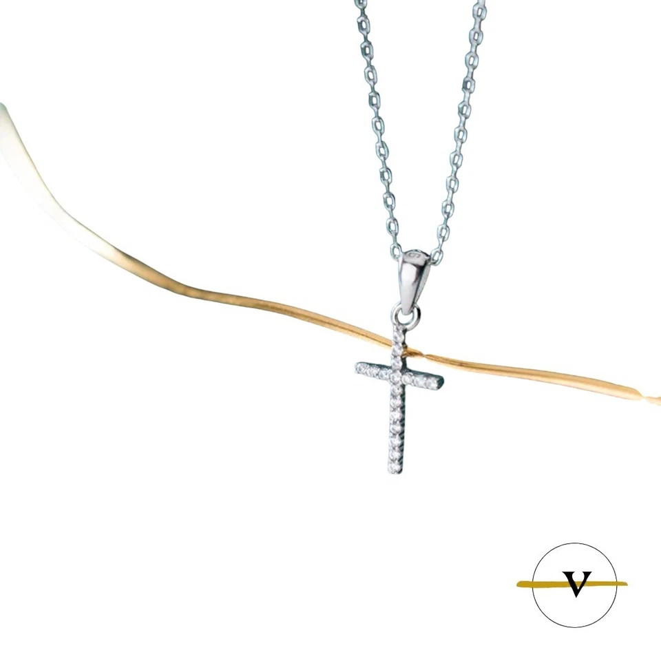 COLLANA UOMO DONNA CON CROCE IN ACCIAIO INOSSIDABILE 40+5 CM - Immagine 4 di 4