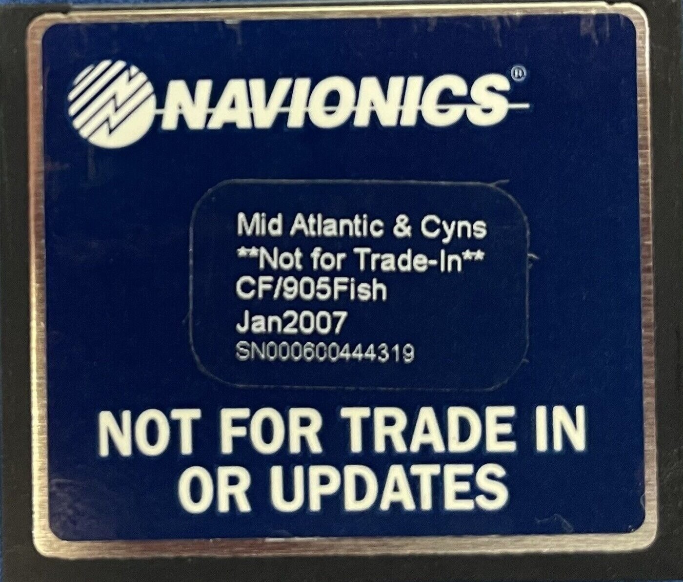 Navionics, CF/905FISH CF Card Format, Chartplotter Electronic Chart