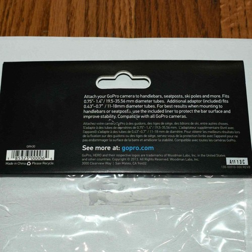 GoPro Handlebar Seatpost Camera Mount Black .75 to 1.4" Diameter Tubes 1021!!! - Picture 3 of 3