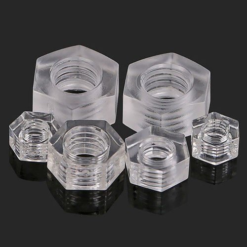 M2-M20 Black / White Plastic Nylon Hex Nut M2.5 M3 M4 M5 M6 M8 M10 M12/14/16/18 - Picture 9 of 16