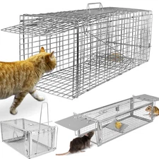 iMountek Humane Animal Trap Steel Cage for Live Rodent Control Rat Cats Squirrel