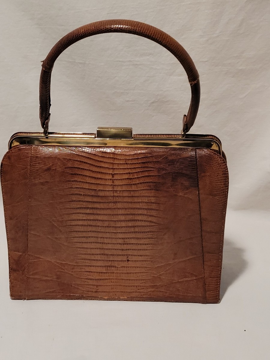 Vintage Bellstone Alligator Frame Handbag | eBay