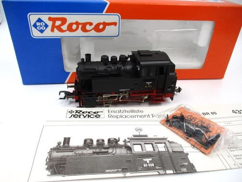 ROCO 43211  H0-DC- Dampflokomotive  BR 80 008 der DB in OVP.