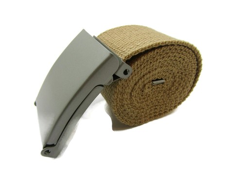 Unisex High Quality Canvas Fabric Webbing Belt Brushed Silver Buckle Army Style - Picture 271 of 275