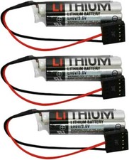 3Pcs ER6VC3N ER6V 3.6V Lithium Replacement Battery with JAE5PIN Plug for Yaskawa