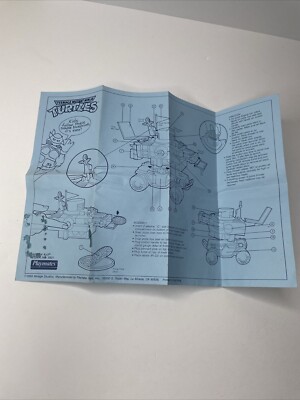 Vintage TMNT Pizza Thrower 1989 Blueprints  Teenage Mutant Ninja Turtles!