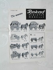 RMM,Roskopf,Neuheitenblatt 1967,Fuhrwerke,Panzer.Zubehör,Modelleisenbahn,H0,N
