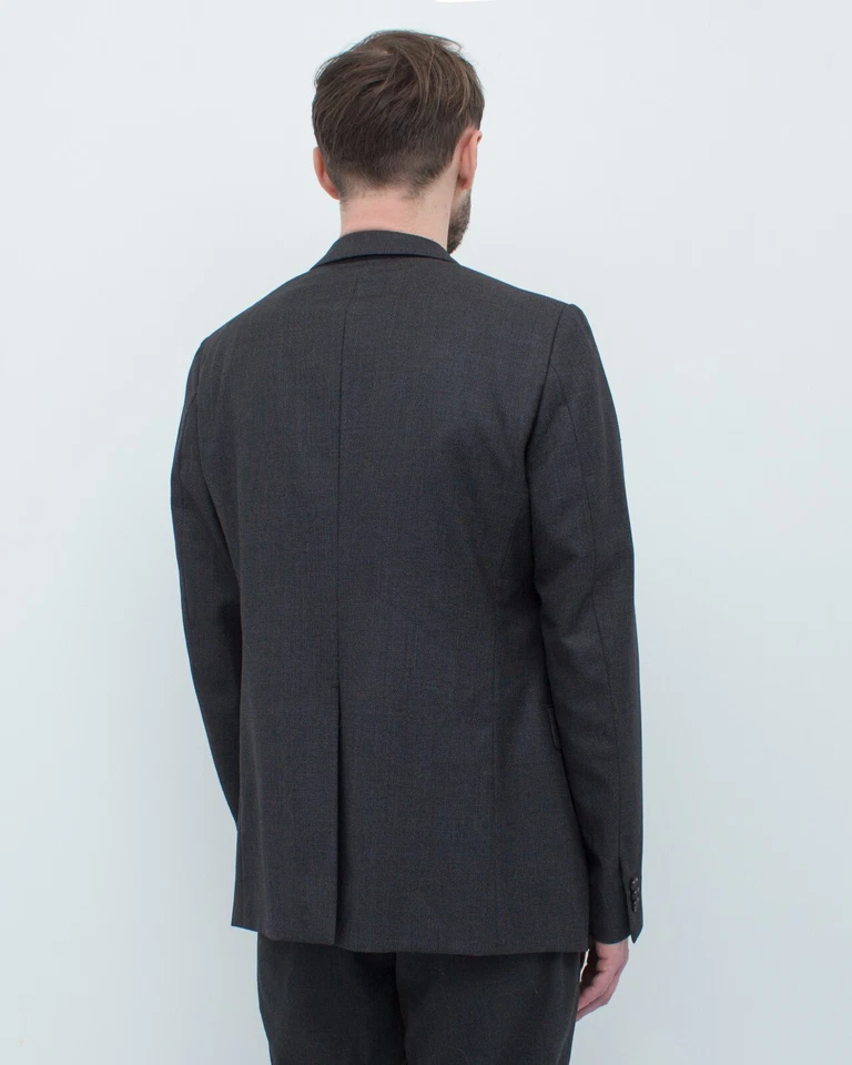 Blazer Jil Sander Gris Lana IT48 Italia Minimalista Sastrería Informal Tranquilo Lujo Foto 2 de 4