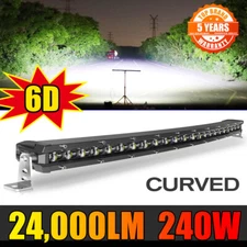 Curved Slim 26"inch LED Work Light Bar Combo Truck Offroad Driving Boat ATV SUV