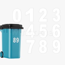 2/4 Pack Wheelie Bin Numbers Stickers on Large 0-9 Stick House Street Recycling