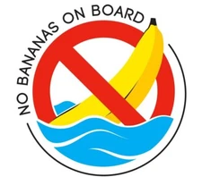 No bananas sticker jdm skate cell laptop bumper vinyl decal