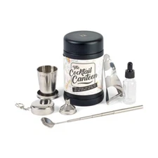 The Cocktail Canteen Metal Drink To-Go Mixer Kit