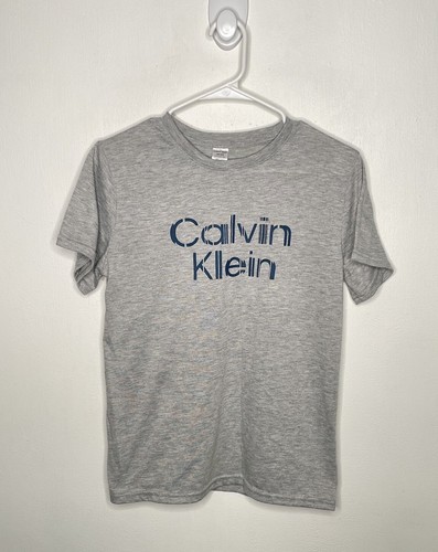 Calvin Klein Pajama Shirt Boys Size Large 14/16 Short Sleeve Gray Sleep Wear