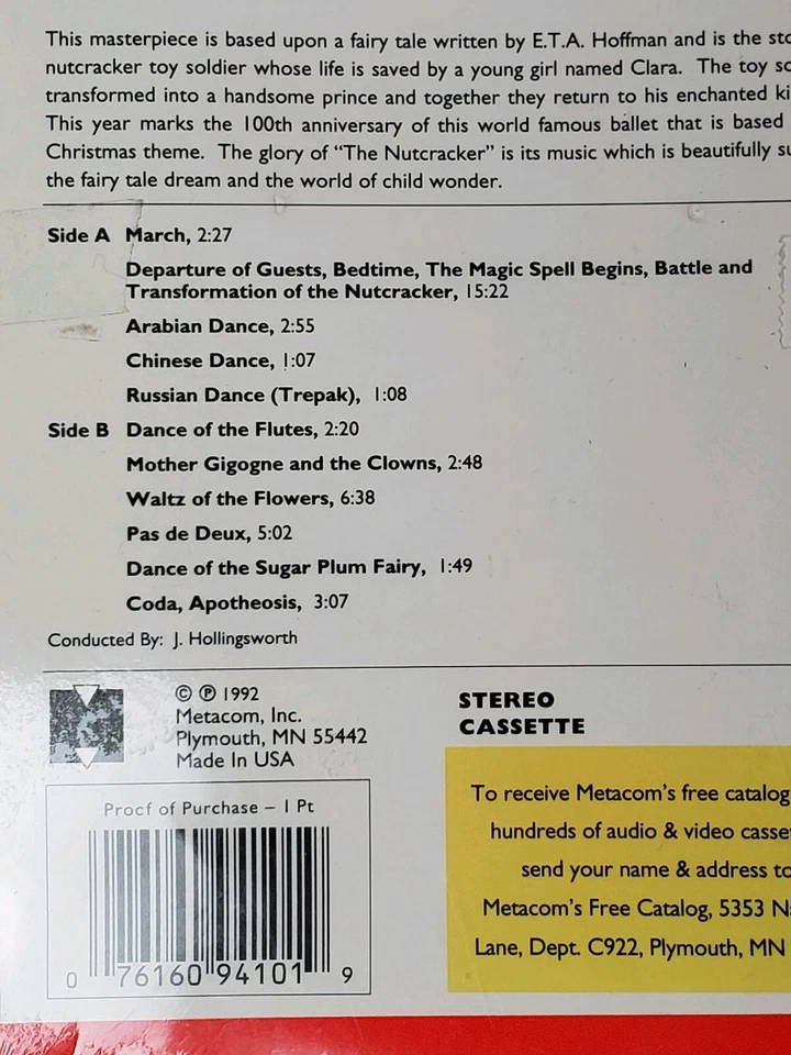 The Nutcracker Suite Cassettes London Symphony Vol 1 & 2 Christmas Music - Image 4 of 4