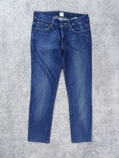 Guess Jeans Womens 25 Slim Straight Blue Denim Pants Bottoms Dark Wash Casual