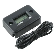 Digital Hour Meter Gauge Black Fit For Gas Engine Motor Boat ATV Snowmobile US