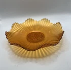 VTG Westmoreland 8.5” Ruffled Bowl Sawtooth Marigold Carnival Star Smooth Rays