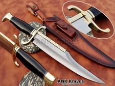 Custom Handmade Tool Steel Bowie Knife Hunting Survival Knife Bull Horn Handle