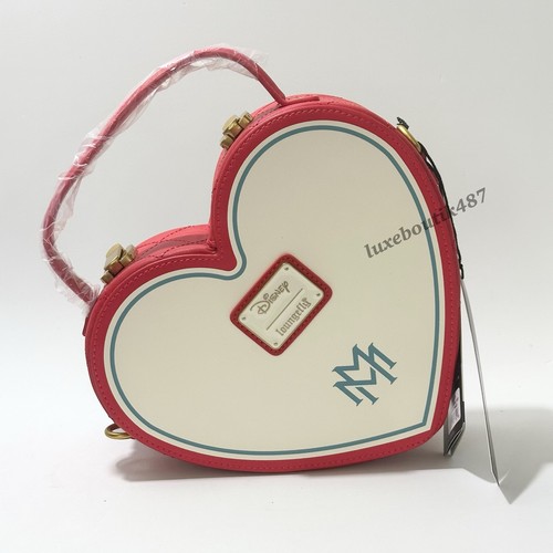 Disney Loungefly Mickey Mouse & Minnie Mouse Heart Shaped Crossbody Handbag NWT - Picture 6 of 6