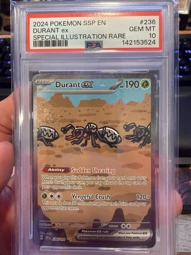 2024 Pokemon Durant ex #236 SIR -SV08: Surging Sparks 236/191 - PSA 10 GEM MINT
