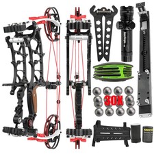 Arcehry Compound Bow Kit Dual-use 30-75lbs Short Axis Hunting Target Shoot RHLH