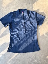 Just Scrubs Navy Blue Cotton Scrub Top with Pockets Size Small