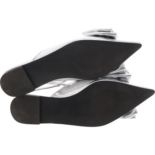 Steve Madden Womens Bimbi Silver Bow Slingbacks Shoes 6.5 Medium (B,M) BHFO 5625 - 第 2/3 張圖片