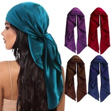 Muslim Women Square Scarf Turban Head Wrap Headscarf Pre-Tied Bonnet Hat Beanie