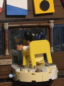 Duplo Lego Girl With Yellow Pants And White Shirt With Black Hearts