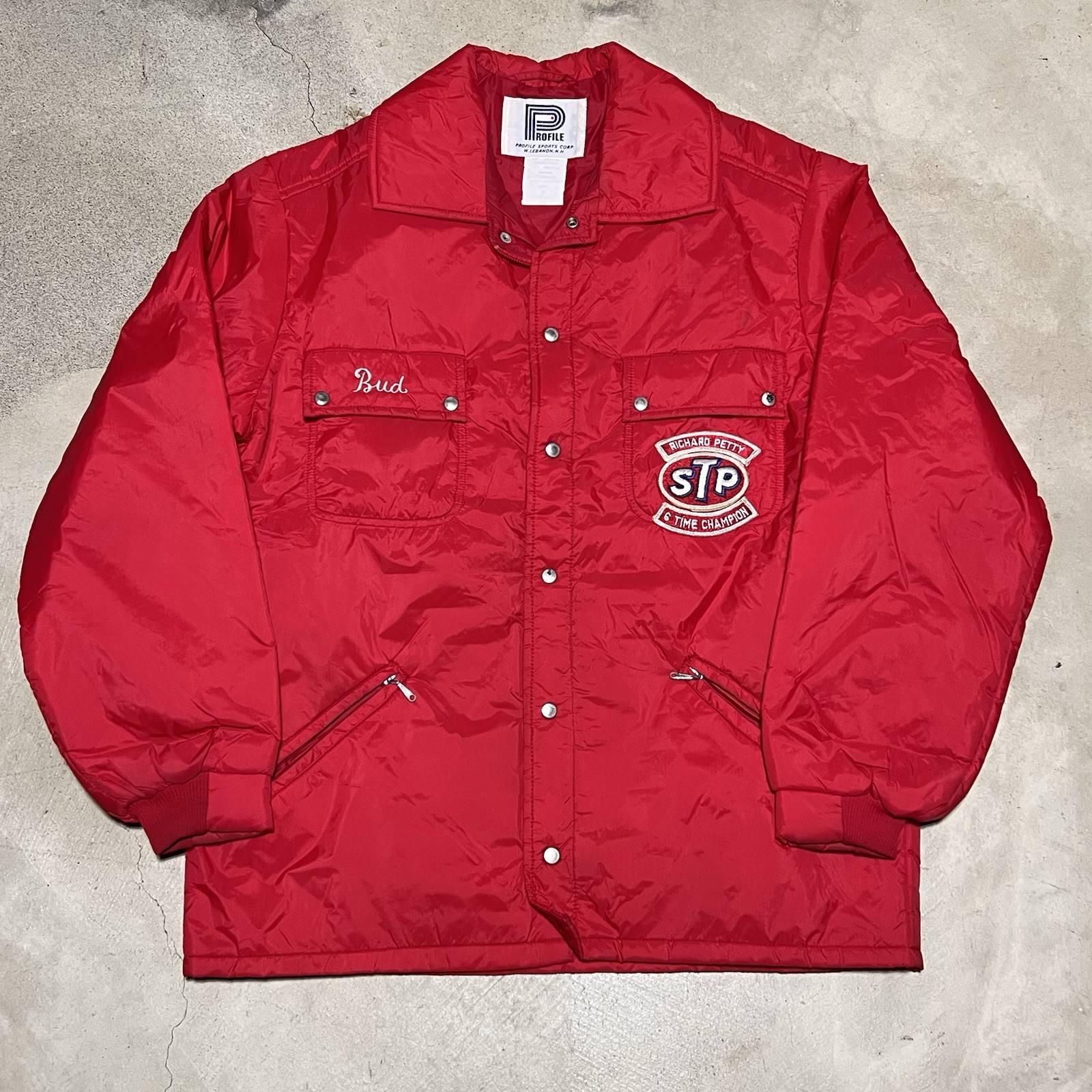 1970s Racing Jacket, STP, Bud Marsh Racing Jackst, Ta… - Gem