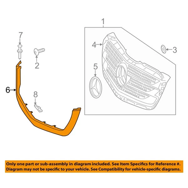 For 14-18 Sprinter Van Front Grille Trim Molding Surround MB1201101 9068880051 Foto 4 de 4