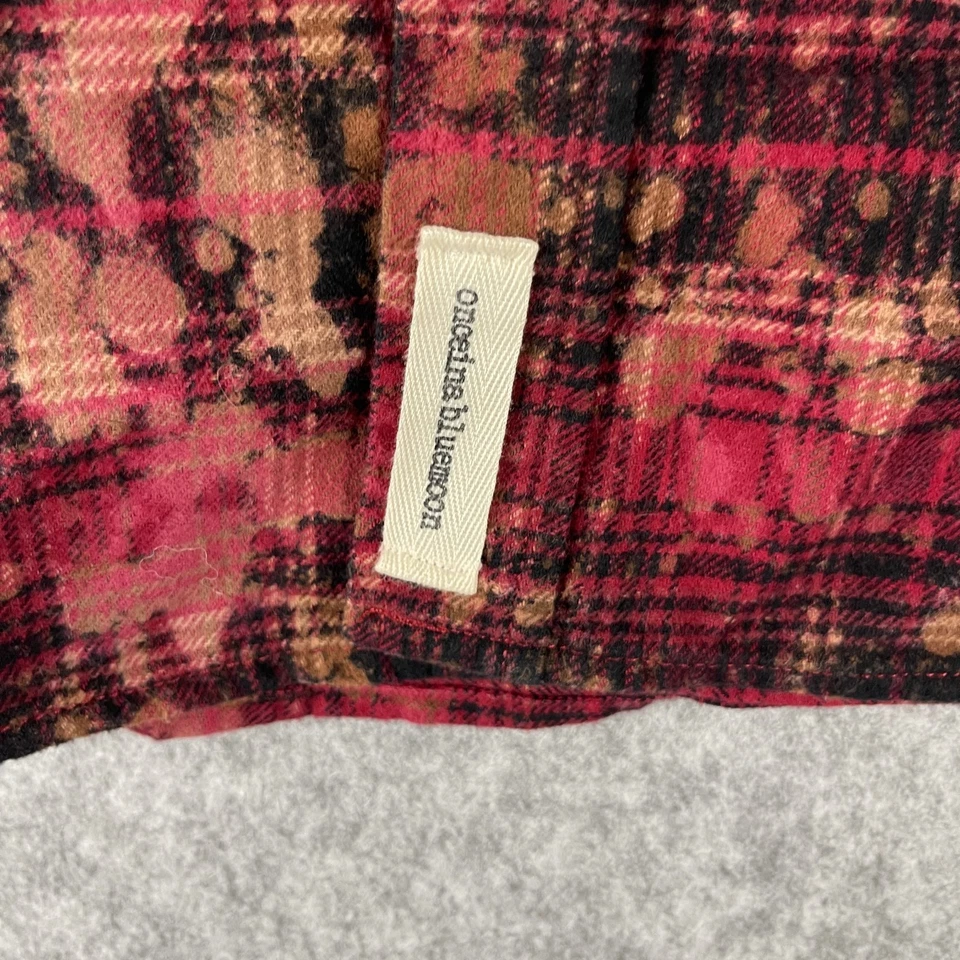 Camisa de franela Jachs Brawny para hombre XL a cuadros lavado ácido abotonada pesada al aire libre Foto 4 de 4